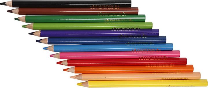 Actual product image Creativ Company Driehoekige Jumbo Kleurpotloden - Basiskleuren, 12st. (12 x)