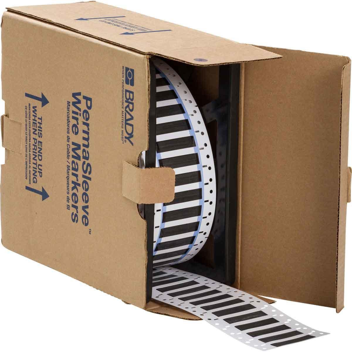 Brady, Etiketten, 3PS-250-2-BK, B-342, Permasleeve, wärmeschrumpfd. Polyolefin, Schwarz, 50,8 x 11,15mm, für K