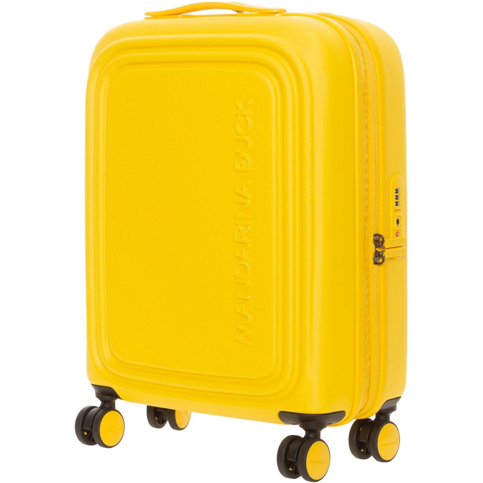 Mandarina Duck, Koffer, Logoduck + 4 Rollen Kabinentrolley 55 cm, Gelb, (0.04 l, Handgepäck (bis 50l))