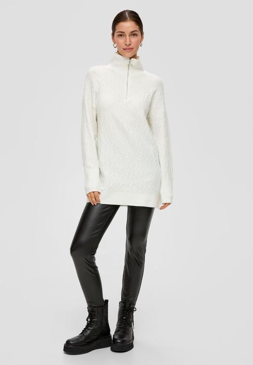 Actual product image s.Oliver Strickpullover Langer Troyer mit Strickmuster (L)