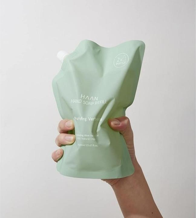 Produktbild Haan Reinigende Verbena Handseifen-Nachfüllung feuchtigkeitsspendend mit Aloe Vera und Prebiotika (Flüssigseife, 350 ml)