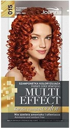 Image du produit Joanna Shampooing couleur instantané Multi Effect Keratin Complex 015 Flame Rudy 35G (Shampoing liquide)