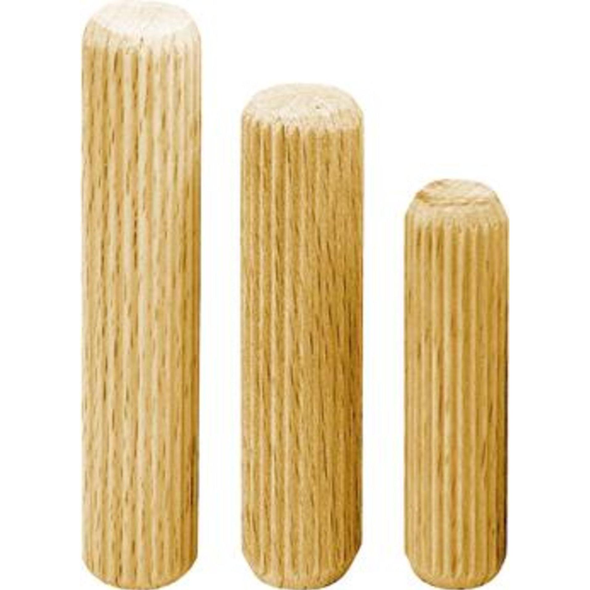 Facett, Tassello, Tassello lungo in legno, faggio scanalato, 8 x 30 mm