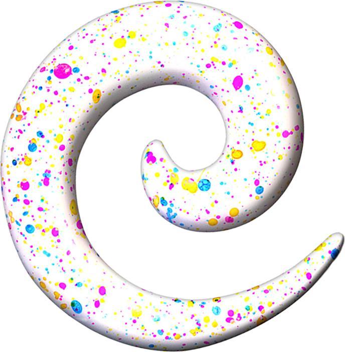 Immagine prodotto Star Piercing Spirale bianca in espansione con spruzzi di colore (Materiale sintetico, senza ottone)