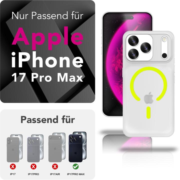 Image du produit Nalia MagSafe Cover "Thinix Glow" - 0,3mm Extrem Dünn, Leuchtender Magnet Ring - Ultra-Slim Hard Case (Apple iPhone 17 Pro Max)