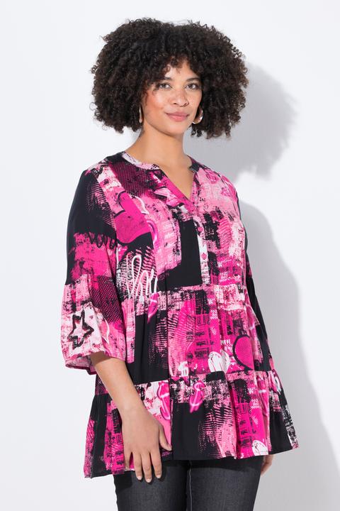 Image du produit Angel of Style Blouse à volants, motif graphique (50)