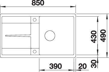 Produktbild Blanco Metra 5 S-F (49 cm, 85 cm)