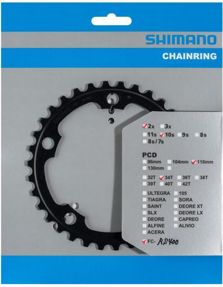 Actual product image Shimano Chainring FC-RS400 34 teeth (34)