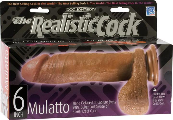 Actual product image Doc Johnson The Realistic Cock - Mullato