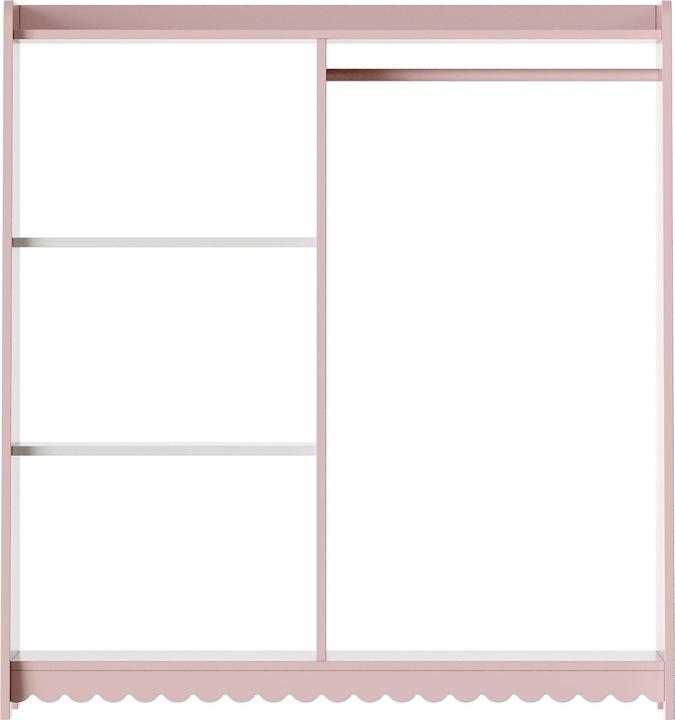Produktbild En.Casa Kindergarderobe Vestnes 90x80x38 cm Cotton Candy/Weiss