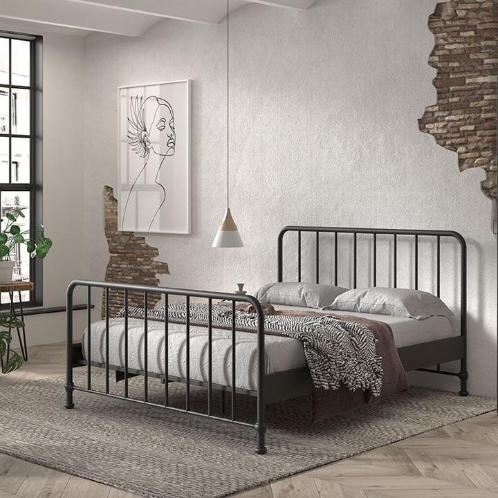 Image du produit Vipack Bronxx Lit Noir Mat 160X200Cm (160 x 200 cm)