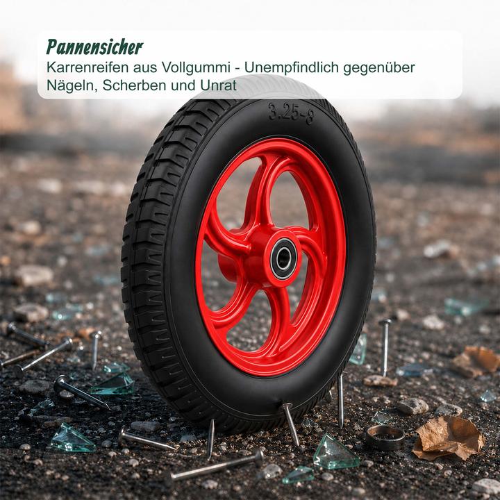 Produktbild Relaxdays 2x Schubkarrenrad