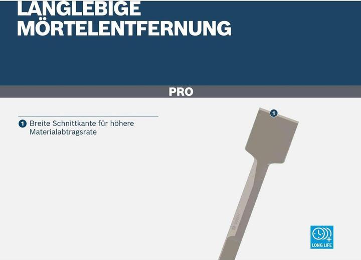 Produktbild Bosch Professional Zubehör PRO HEX 28-4C Spatmeissel, 80 x 400 mm (80 mm)