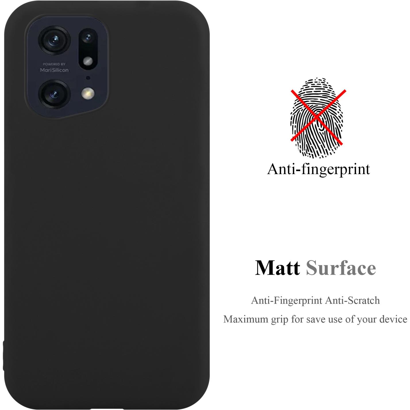 Thumbnail - Cadorabo TPU Candy Hülle für Oppo FIND X5 PRO (Oppo Find X5 Pro), Smartphone Hülle, Schwarz