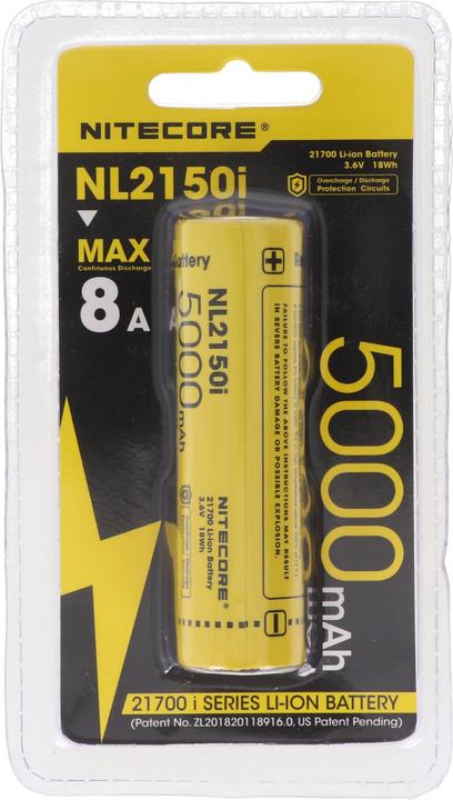 Actual product image Nitecore BATTERY RIGHT. LI-ION 3.6V/NL2150I(5000MAH) (1 pcs., AA, 5000 mAh)