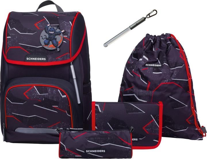 Produktbild Schneiders Schultaschenset Shadow Spy black red (19 l)