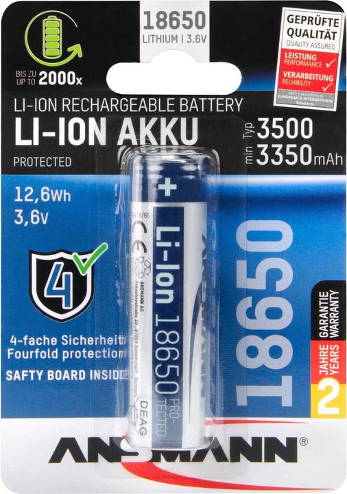 Ansmann 18650 (1 pcs, 18650, 3350 mAh)