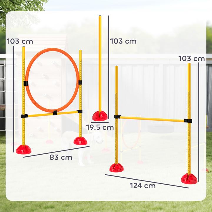 Produktbild PawHut Hund Agility Set Kunststoff Gelb (Agility)
