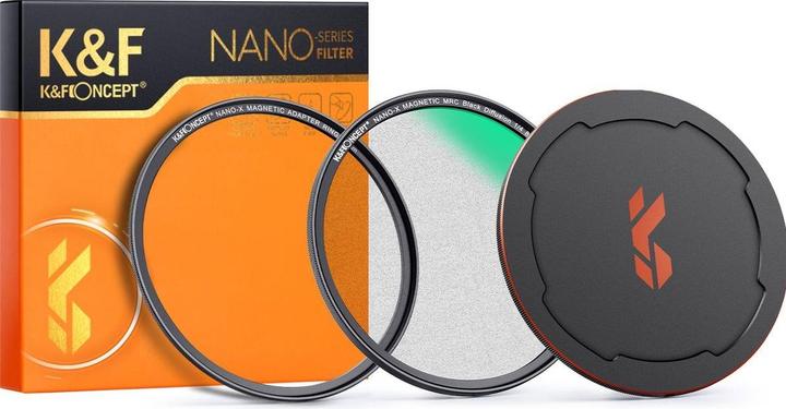 Actual product image K&F Concept Concept Magnetic 1/4 Black Mist Filter Nano X - 67mm (67 mm, Black Mist Filter)