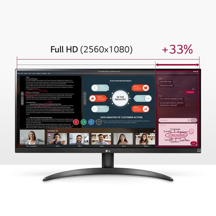 Productafbeelding LG 29WP500-B (2560 x 1080 pixels, 29")