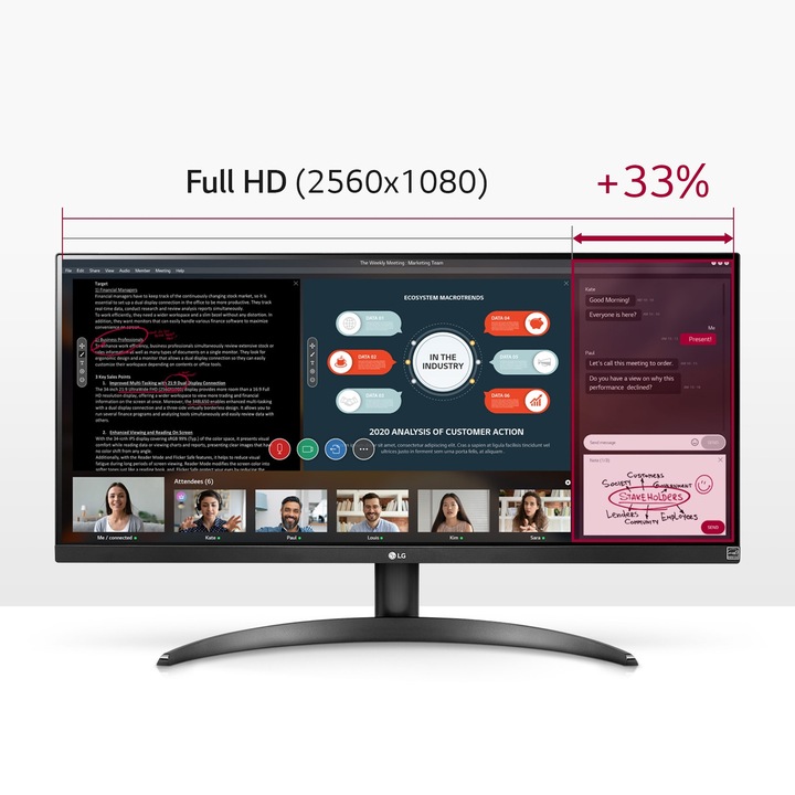 Actual product image LG 29WP500-B (2560 x 1080 pixels, 29")