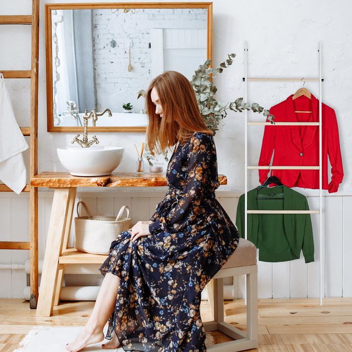 Actual product image Relaxdays Towel ladder