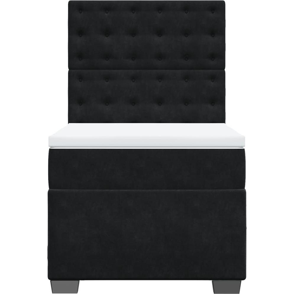 Thumbnail - VidaXL, Bett, Bo x springbett mit Matratze 90 x 190 cm Samt (90 x 190 cm)