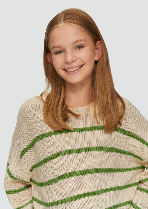 Produktbild s.Oliver Strickpullover Geringelter Strickpullover (M)