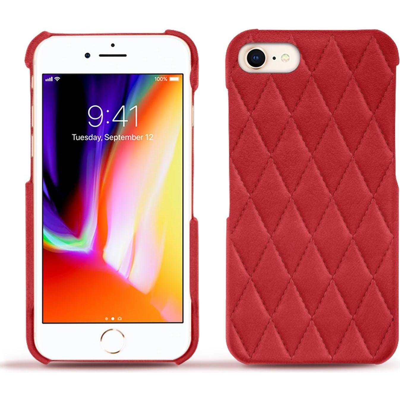Noreve Lederschutzhülle (Apple iPhone 8), Smartphone Hülle, Rot