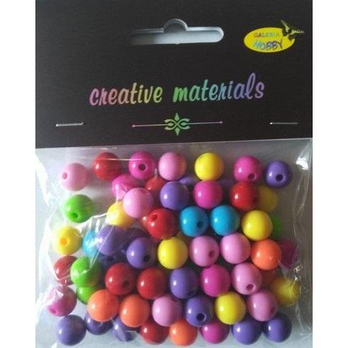 Burga Runde bunte Perlen 10 mm, ca. 40g