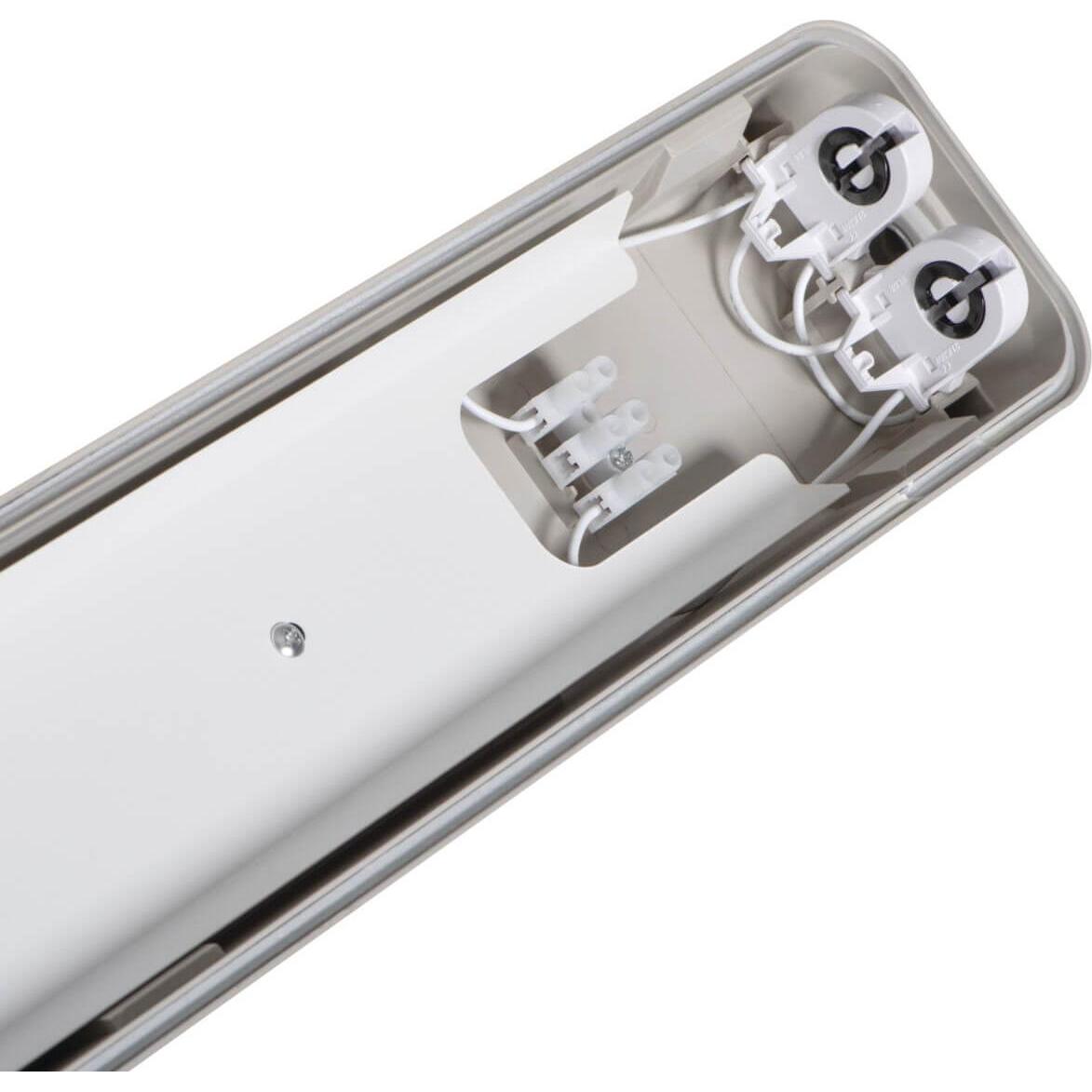 Thumbnail - Kanlux, Wandleuchte + Deckenleuchte, Feuchtraum-Wannenleuchte DICHT 4LED PI G13 Grau 2x IP65 31322