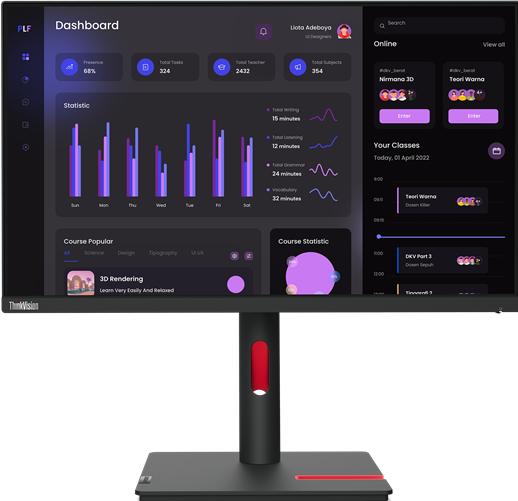 Produktbild Lenovo DUPLIKAT ThinkVision T24i-30 (1920 x 1080 Pixel, 23.80")