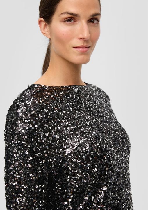 Immagine prodotto s.Oliver Bluse Mesh-Bluse mit Pailletten-Besatz (34)