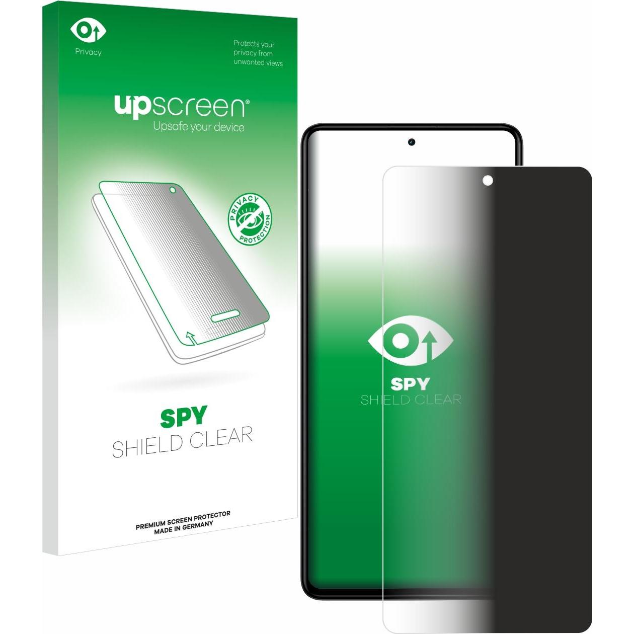 upscreen Spy Shield Blickschutzfolie (1 Stück, Xiaomi Redmi Note 12 Pro+), Smartphone Schutzfolie, Blau