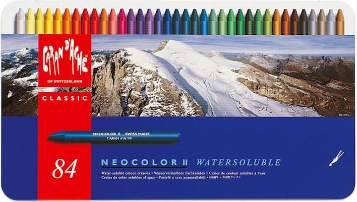 Image du produit Caran d'Ache Neocolor II Aquarelle Metallschachtel (Multicolore, 84 x)