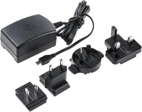 Actual product image Raspberry Pi Official Power Adapter Pi 3 Micro USB Black
