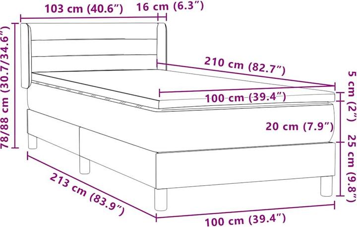 Image du produit vidaXL Carey (100 x 210 cm)