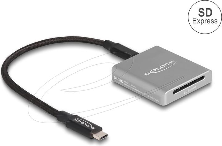 Delock Card Reader Extern USB-C für SD Express-Speicherkarten (USB 3.2 Gen 2)