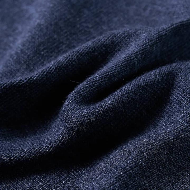 Image du produit vidaXL Pullover Enfant Tricoté Bleu Marine 128,Matière : 100 (128)