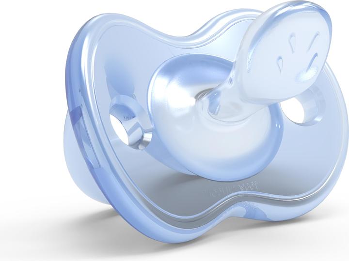 Nuvita Siliconen speen Orthosoft orthodontische speen +0M blauw doorzichtig (2 x, Vanaf de geboorte)
