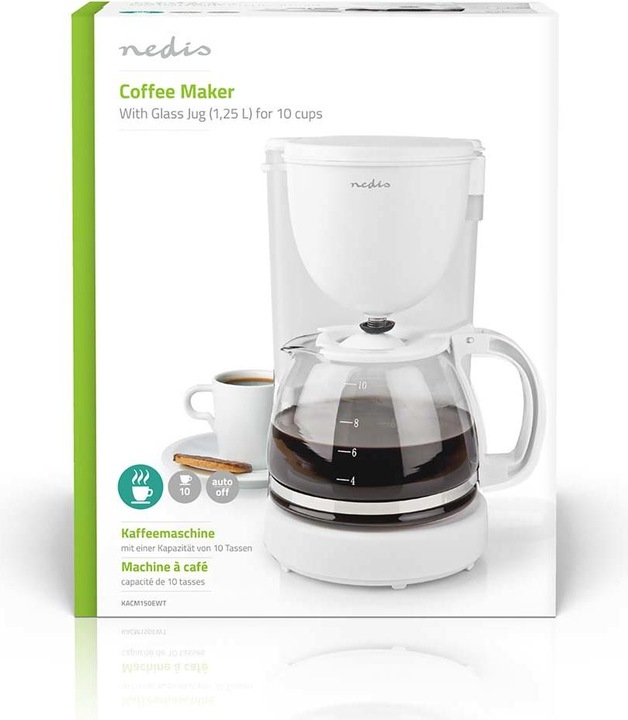 Produktbild Nedis Kaffeemaschine - Glaskanne -Warmhaltefunktion - Abnehmbaren Filterhalter - Abschaltautomatik