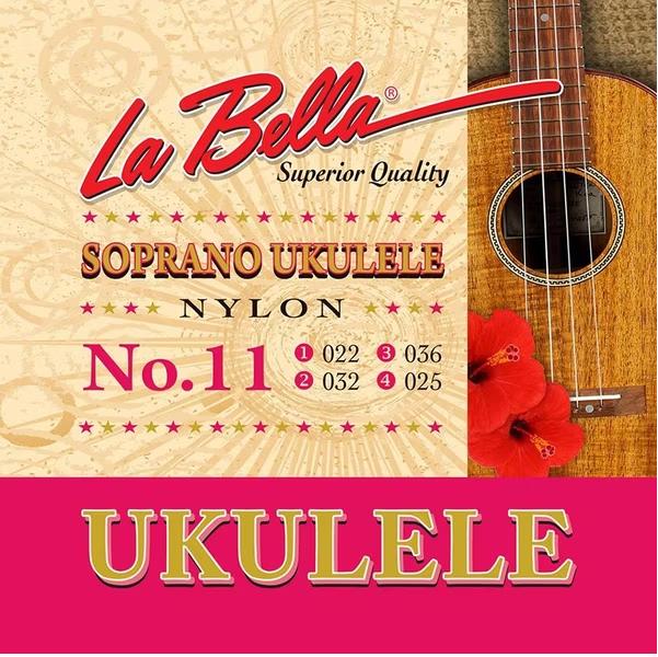 Produktbild La Bella 11 Soprano Ukulele/clear Nylon (4x, Ukulele, 0.04")