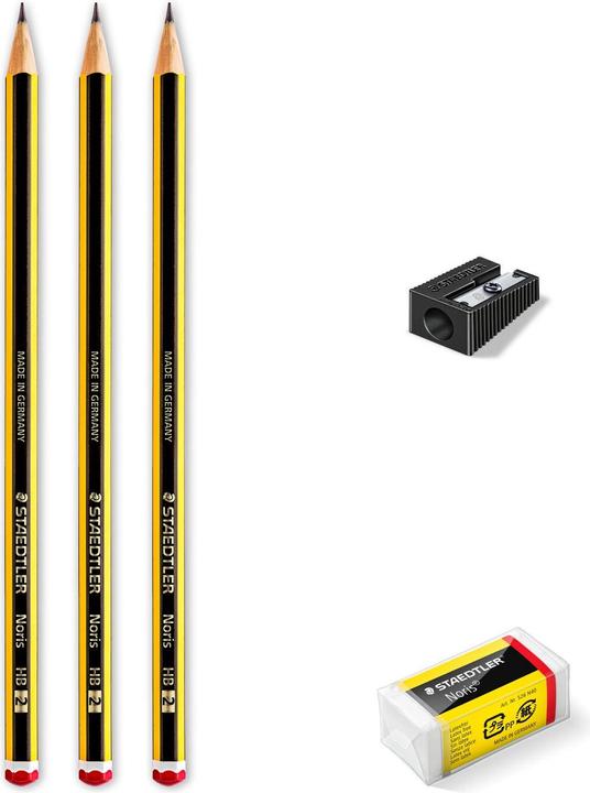 Actual product image Staedtler Noris Jubiläum pencil set, blister card The Noris brand celebrates 120 years! (2 mm, HB, 3x)