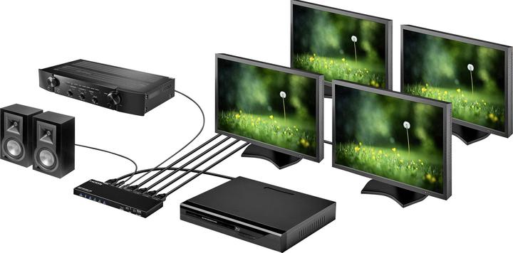 Image du produit SpeaKa Professional Extracteur audio 1x4 HDMI Splitter