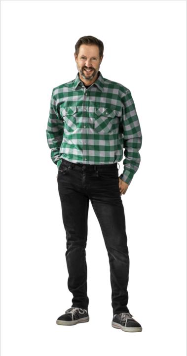 Immagine prodotto Planam Camicia quadrata 1/1 manica verde/zinco 49/50 37/38 (38)