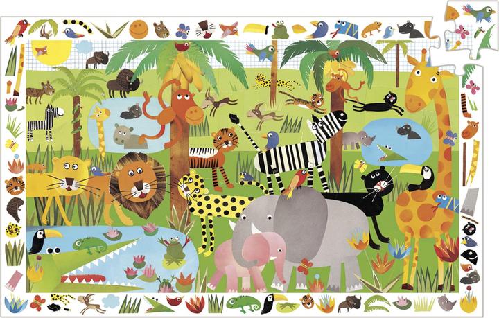 Produktbild Djeco Wimmelpuzzle Im Dschungel (35 Teile)