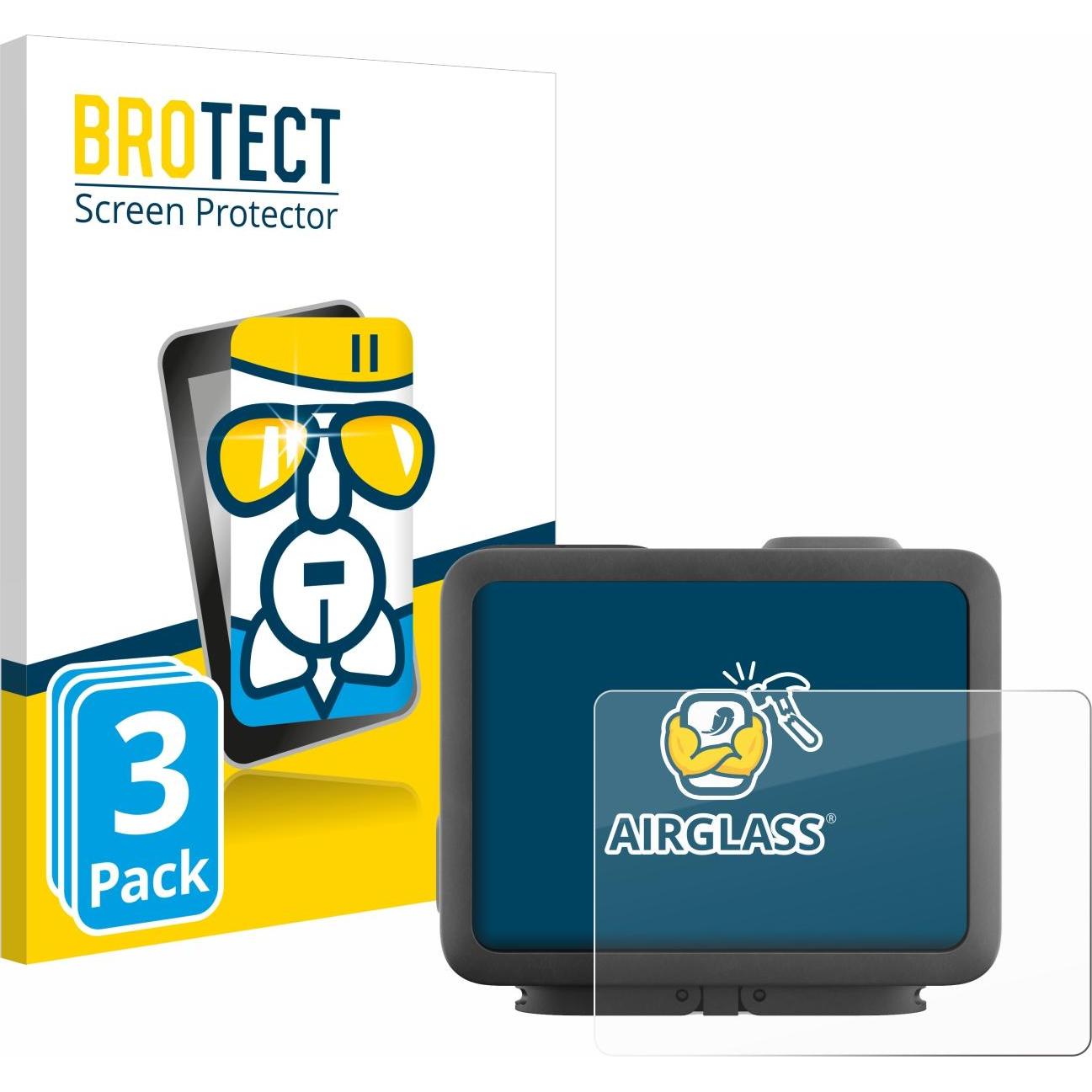 BROTECT Schutzglas Schutzfolie Glas Folie Displayschutz klar, Action Cam Zubehör, Transparent