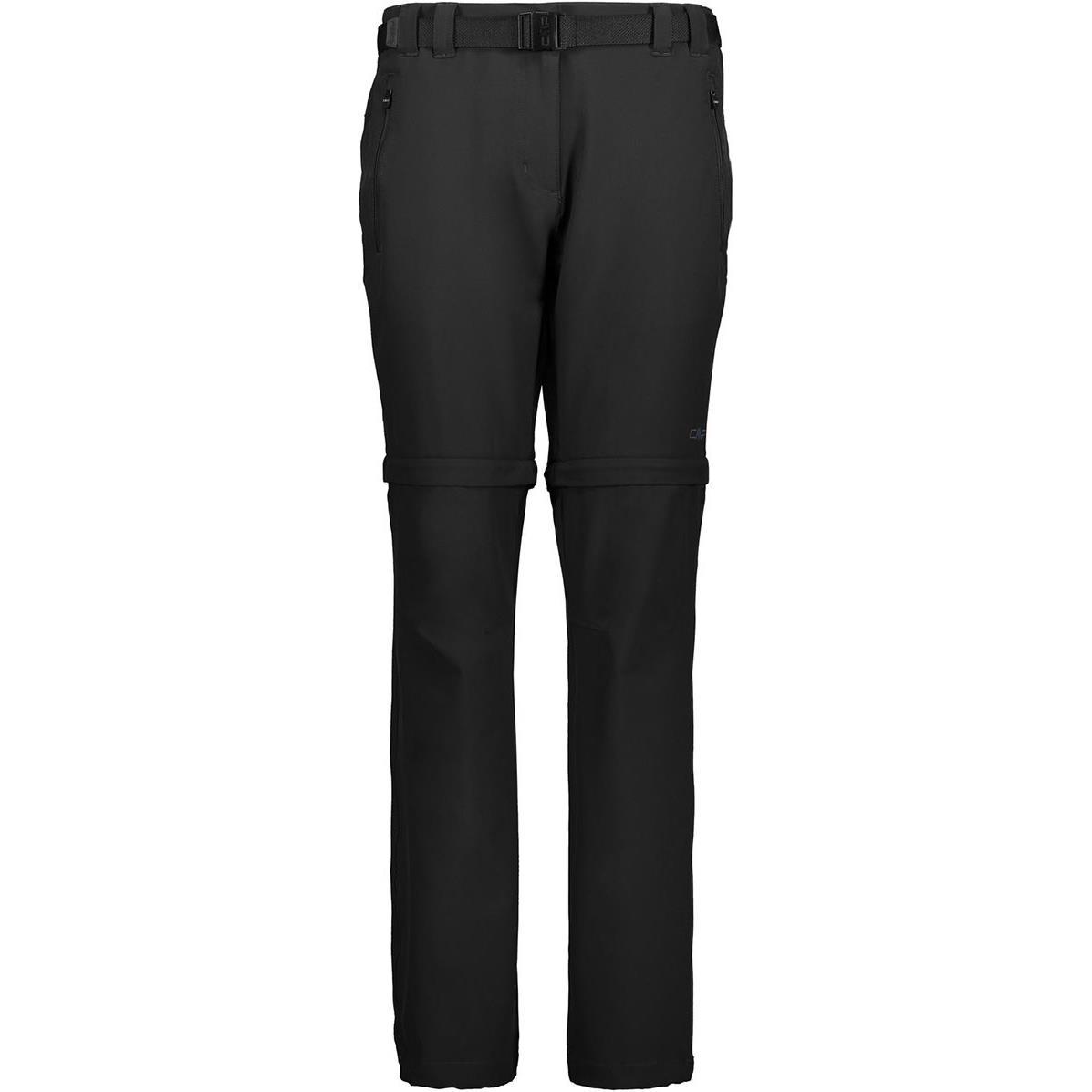 CMP Campagnolo, Damen, Outdoorhose, Long Zip Off Hose (36), Schwarz, 36