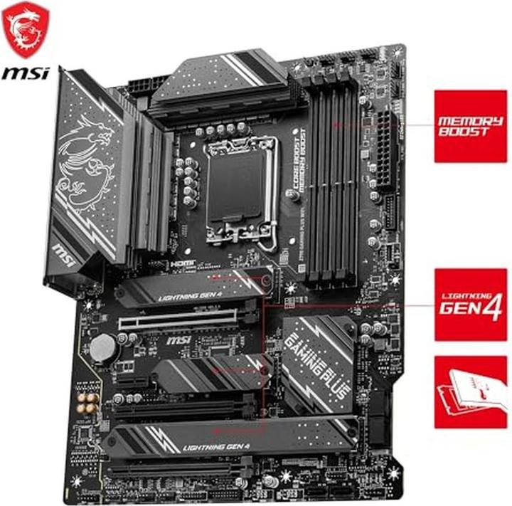 Actual product image MSI Z790 Gaming Plus Wifi (Z790,S1700,ATX,DDR5) (LGA 1700, Intel Z790, ATX)