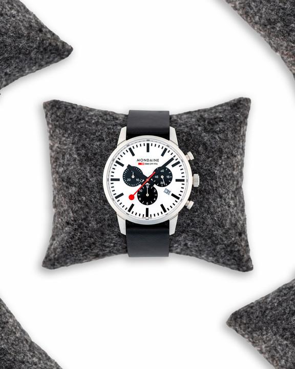 Actual product image Mondaine Neo Vegan (Analogue wristwatch, Swiss made, Chronograph, 41 mm)